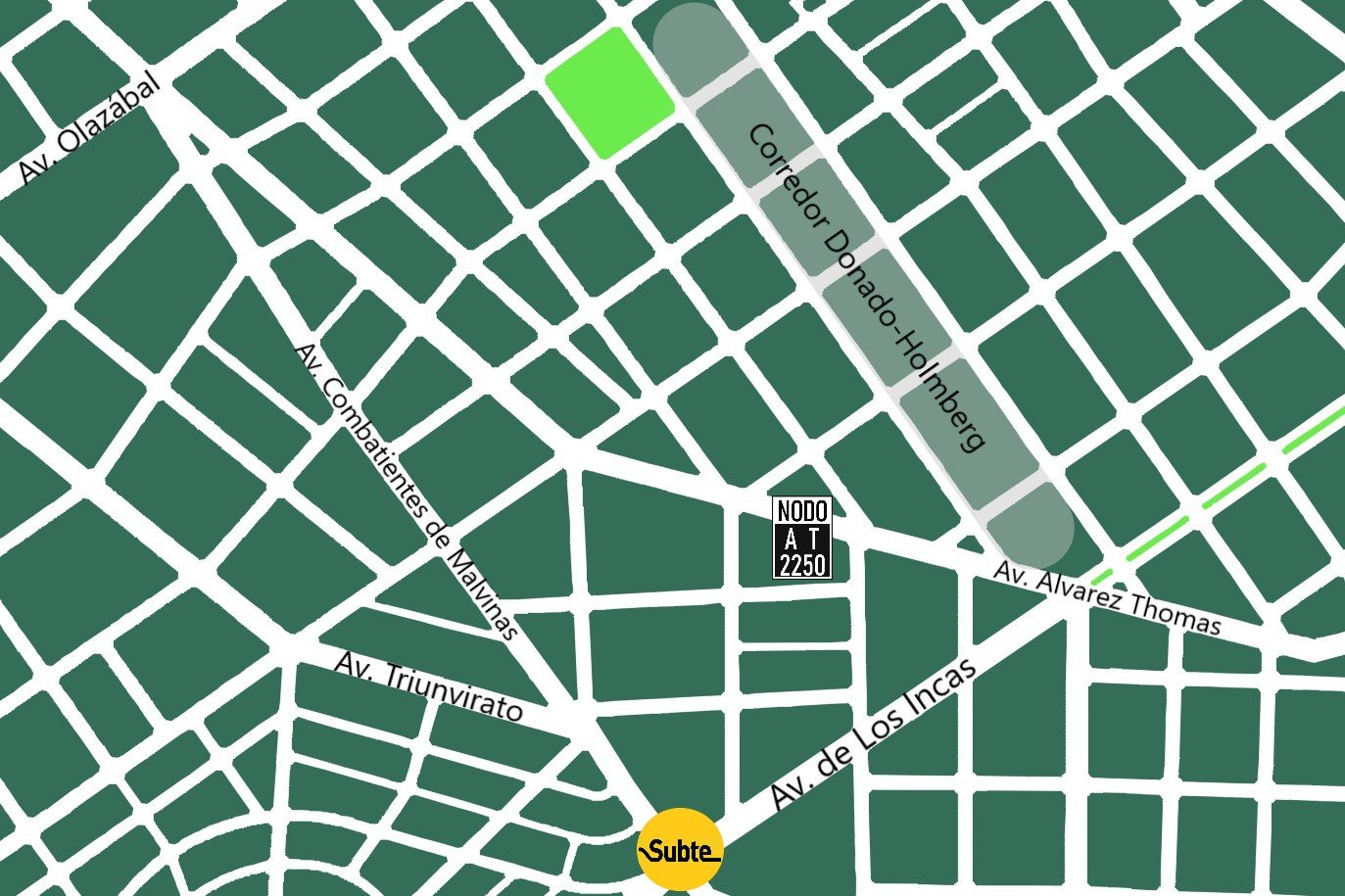 Mapa de ubicaci&oacute;n de NODO &Aacute;lvarez Thomas