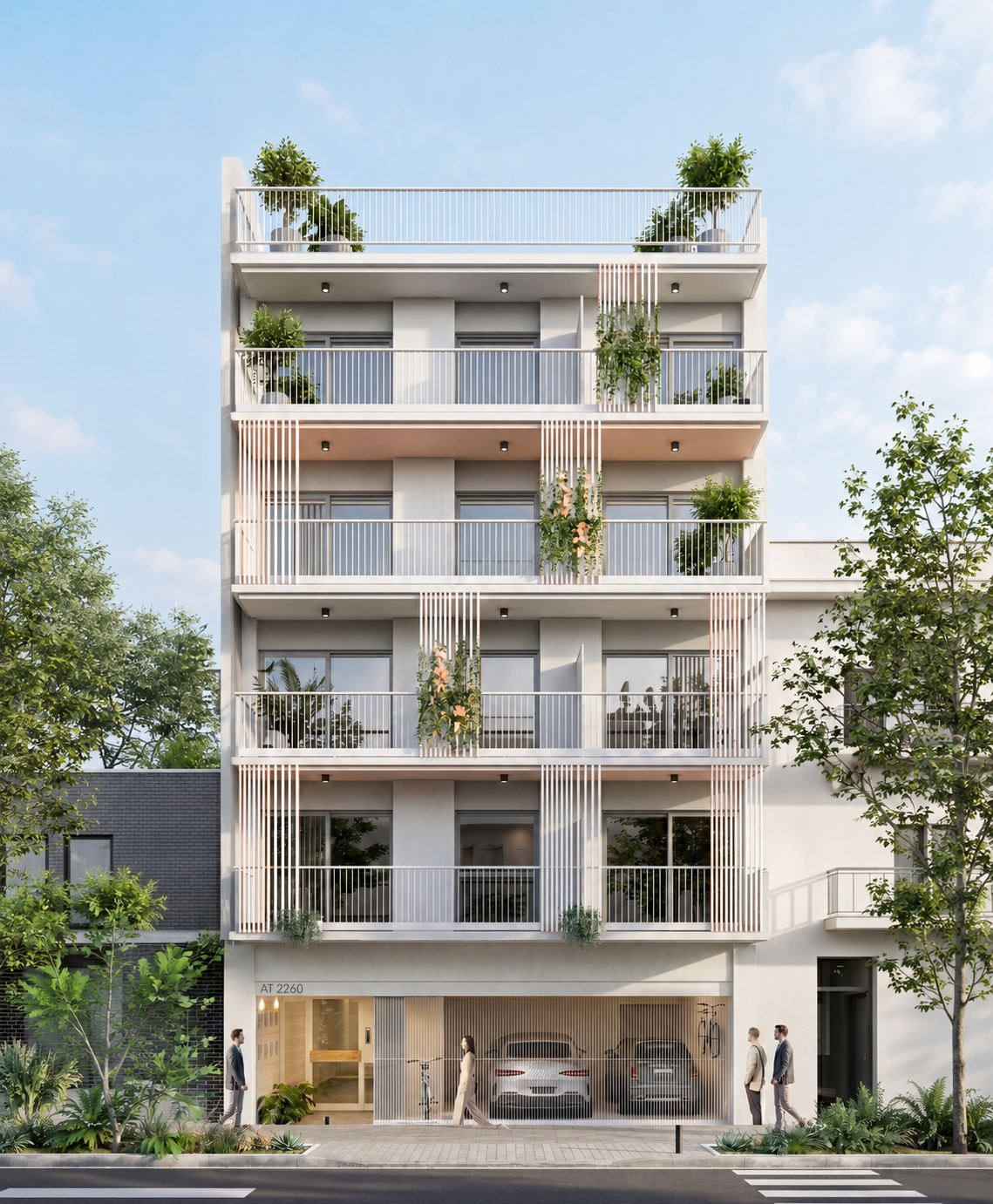Render del edificio NODO Alvarez Thomas
